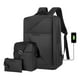 thumbnail image 1 of Quanna Mochilas 3pcs Men Zip Para Laptop De20l Mochila De Viaje Para Laptop, Con Puerto Carga Usb, Ideal Para Negocios, Mejor Mochila Para Escolar, Antirrobo Front Laptop Backpack Set With Pen Bag, 1 of 5