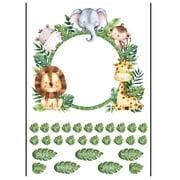 Wee Safari Milestone Panel 43x60 Childrens Cotton Fabric by Northcott