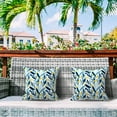 thumbnail image 4 of Outdoor Throw Pillow Covers 20 x 20 Inch, Covers ONLY Modern Paisley Pattern Decorative Square Toss Pillow Case Pack of 2 for Home Patio Garden Sofa Bed Furniture, Leaves Multi, 4 of 6