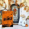 thumbnail image 3 of Happy Halloween Garden Flag Vertical Double Sided Pumpkin Spider Web Bat Ghost Spooky Castle Tombstones Halloween Yard Flags 12.5x18 Burlap for Farmhouse Outdoor Decor Orange Black, 3 of 6