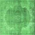 thumbnail image 1 of Ahgly Company Indoor Square Medallion Emerald Green Traditional Area Rugs, 8' Square, 1 of 4
