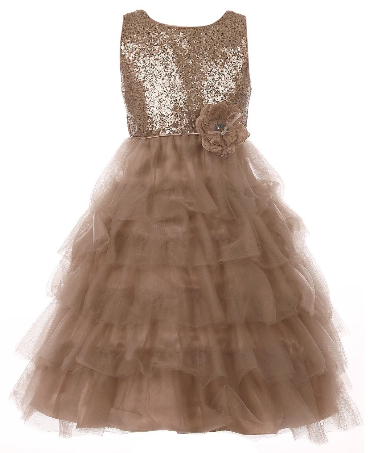 copper flower girl dresses