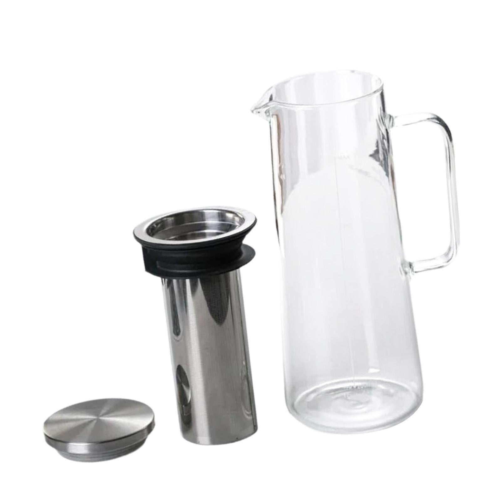 Fiocias Cold Brew Coffee Maker with Removable Filter with Heavy Duty Glass Body Iced Tea 1400ml