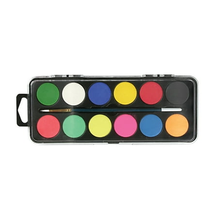 - Jack Richeson Combination Non-Toxic Watercolor Paint Set, 8 oz Plastic Case, Assorted Opaque Color, Set of 12