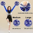 thumbnail image 2 of 12pcs Cheerleading Pom Poms For Kids, Metallic Foil Plastic Ring Cheer Pom Poms For Boy, 2 of 5