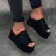 thumbnail image 1 of Pantuflas de plataforma boca de pez con punta abierta para mujer, sandalias y pantuflas impermeables con plataforma Wmkox8yii  hj789, 1 of 4
