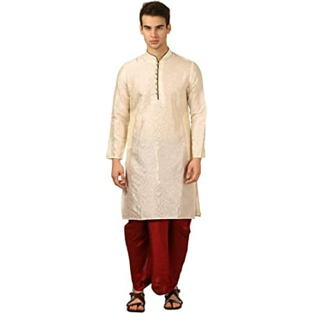 

Royal Kurta Men s Silk Blend Dhoti Kurta Set (40 Beige)