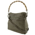 thumbnail image 2 of Pre-Owned GUCCI Bamboo Shoulder Bag 000.2404.0509 Nylon Canvas Khaki 2way One Belt... (Good), 2 of 15