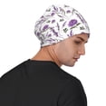 thumbnail image 4 of Naloa Lavender Flowers Soft Beanie Hat, Knit Beanie Daily Beanie in Fine Knit for Women Men Winter Travel, Outdoor, 4 of 7