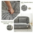 thumbnail image 6 of Double human dog bed,Lazy sofa ,Loveseat,Fits You & Pets,Extra Large Floor Couch,Can sit or lie down,2-in-1,5 Adjustable Position, Plump Pillow,2 Seat,Chenille,Gray, 6 of 8
