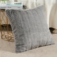thumbnail image 6 of Home Soft Things Shaggy Wavy Faux Fur Pillow Covers, 1 piece, 20"x20", Grey, 6 of 8