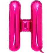 Letter Pink H Balloons.40 Inch Single Pink Alphabet Giant Letter Foil Balloons Aluminum Hanging for Wedding Birthday Party Decoration Helium Air Mylar Balloon