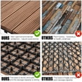 thumbnail image 6 of Alden Design 11pcs Indoor & Outdoor Wood Flooring Tiles for Patio Garden, 12" x 12", 6 of 9