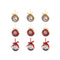 thumbnail image 2 of Adornos de bolas de Navidad Macarena 9 piezas colgantes Rojo Amarillo Verde, 2 of 8