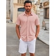 thumbnail image 2 of COOFANDY Casual Shirt for Men Button Down Shirts Short Sleeve No Tuck Shirts for Office Casual Wear, 2 of 6