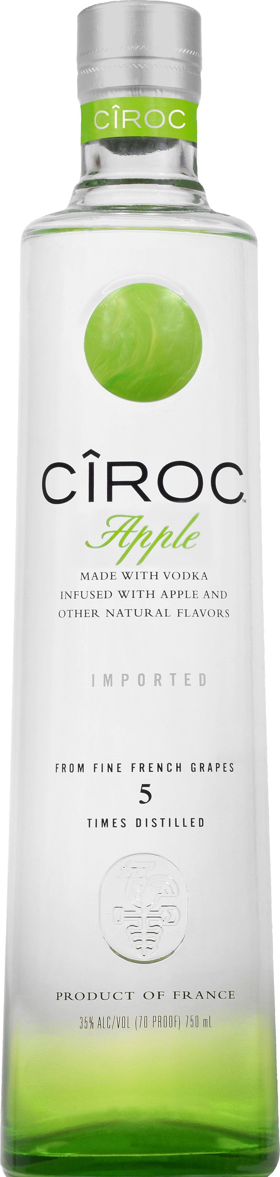 CIROC Apple, 750 mL, 70 Proof (Made with Vodka Infused with Natural