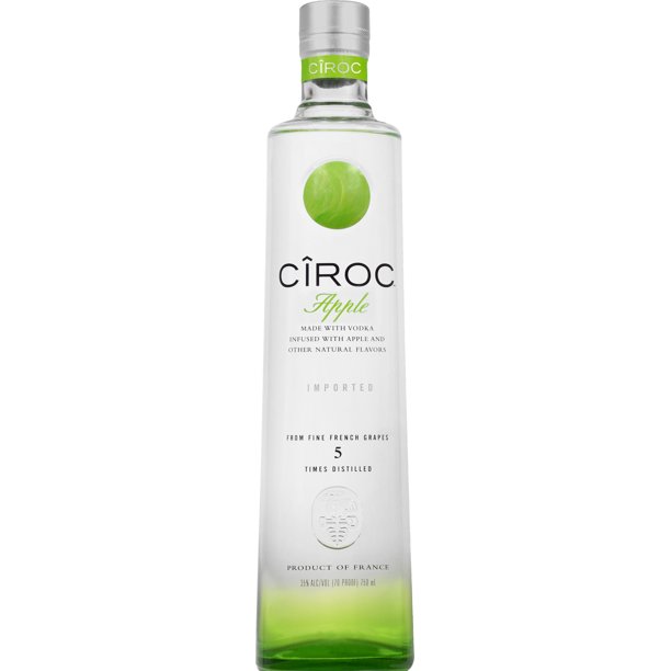 Ciroc Apple 70 Proof, Made with Vodka Infused with Natural Flavors, 750