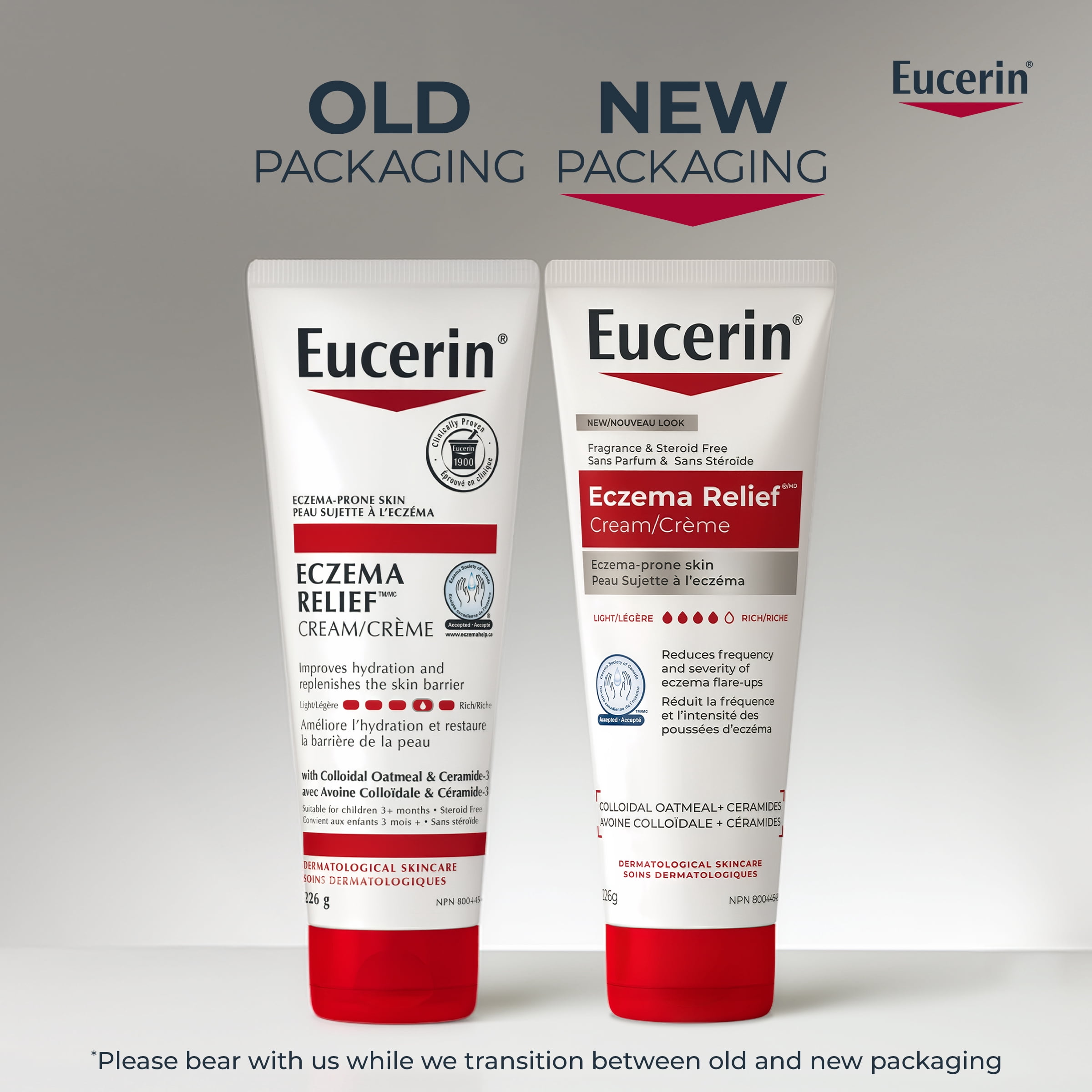 Eucerin Eczema Relief Body Cream for Eczema-Prone Skin, Steroid-Free and Fragrance-Free, Ceramide, Colloidal Oatmeal, 226g