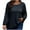 Navy, variant on Ahdbta Womens Plus Size Tops Trendy Lace Patchwork Long Sleeve Tunic Shirts Solid Color Round Neck Casual Loose Fit Blouses