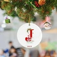 thumbnail image 1 of Fiudx Ofertas relámpago del día Colgante de decoración de árbol de Navidad personalizado con 26 letras, decoración de árbol de Navidad, regalo de Navidad, 1 of 3