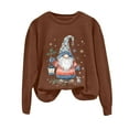 thumbnail image 6 of Towmus Christmas Sweatshirts for Women Funny Santa Xmas Tree Graphic Sweatshirt Loose Casual Pullover Tops, 6 of 6