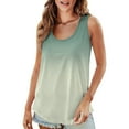 thumbnail image 2 of ZHENHONG Workout Tank Tops Woman Women'S 2025 Popular Round Neck Short Sleeved 2D Printed Casual Loose And Versatile Vest Suspender,Green Women Blending Shirts L, 2 of 7