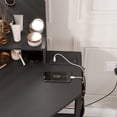 thumbnail image 4 of Ourlova Corner Vanity Desk with LED Lighted Mirror Charging Station and Storage Cabinet with Stool, 4 of 6