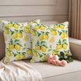 thumbnail image 2 of Lemon Outdoor Waterproof Pillow Covers, Farmhouse Fruit Rustic Country Summer Plant Decorative Square Throw Pillowcase Sofa Cushion Sham for Patio/Couch/Chair, 16"x16" 2 Pack, 2 of 8