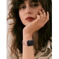thumbnail image 5 of Wearlizer Leather Band Compatible with Apple Watch Band for Women 38/40/41/42/44/45/46/49mm, Studded Heart Charm Designer Strap, Dressy Slim iWatch Band for Series 11/10/9/8/7/6/5/4/SE/Ultra, 5 of 6