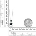 thumbnail image 3 of Gem Stone King 925 Sterling Silver Black Onyx Pendant Necklace for Women (1.62 Cttw, Gemstone December Birthstone, Round 6MM and 4MM), 3 of 3