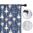 thumbnail image 4 of Blackout Kids Curtains,Dark Blue Ballerina Flower Pattern Childrens Insulated Curtains Set Of 2,Bedroom Essentials,Toddler Room Decor 42"x63", 4 of 5