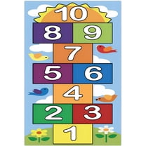 XIBUFE 1X Floor Mat Carpet Non-Slip Floor Mat Cute Hopscotch Children Play 40×60Cm