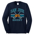 thumbnail image 2 of Wild Bobby City of San Jose Hockey Fantasy Fan Sports Men's Long Sleeve Shirt, Navy, Small, 2 of 5