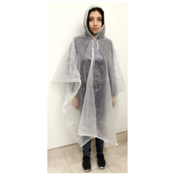 RAIN GUARD: Adult Sized 10Mil Clear Rain Poncho With Hood10 MIL thick PVC vinyl fabric - this poncho waterproof to keep your clothes dry.., By ToolUSA