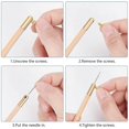 thumbnail image 4 of 4 Pcs Tambour Hooks Kit with 12 Needles, Embroidery Crochet Hooks Wooden Handle Sequin Beads Needle Set, 4 of 5
