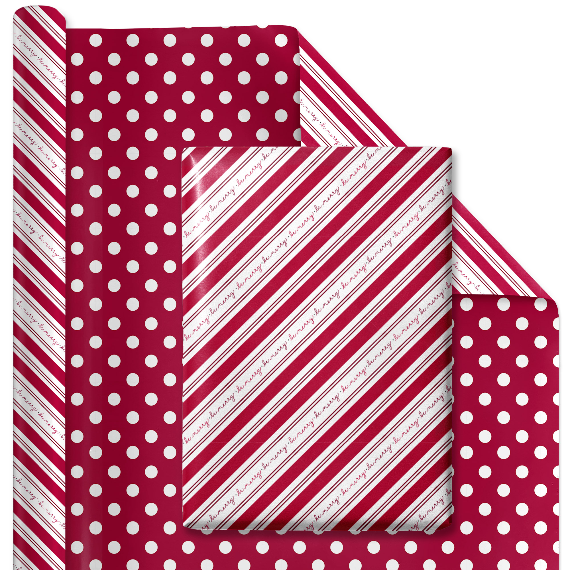 LaRibbons 30" x 10' Christmas Reversible Wrapping Paper Kit photo 8