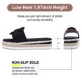 thumbnail image 4 of Woobling Sandales Compensées d'Été pour Femmes, Espadrilles à Plateforme avec Nœud, à Enfiler, Noires, 9, 4 of 8
