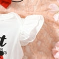thumbnail image 5 of Girls Summer Outfits Sleeveless Bow Top with Plaid Letter Print Skirt Two Piece Fashion Clothing White Size 2-3 Years, 5 of 5