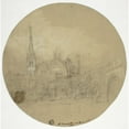 thumbnail image 3 of Augustus Oakley Deacon 12x12 Black Modern Framed Museum Art Print Titled - Saint Mary's Bridge, Derby, 3 of 5