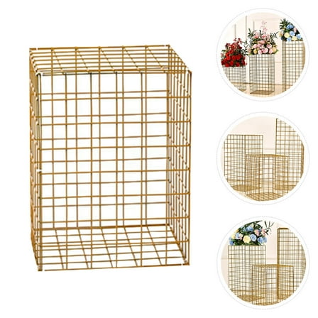 MLINS  Wedding Flower Column Decoration Rack Vases for Centerpieces Golden