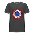 thumbnail image 5 of UVEASISHA USA Independence Day T-shirts for Men Short Sleeve American Flag Sunflower Graphic Tee 4th of July Patriotic T Shirts Dark Gray XXXXXL, 5 of 6