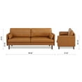 thumbnail image 6 of A&D Home Yucca Camel Faux Leather Modern Sofa, Upholstered Contemporary Couch, 6 of 8