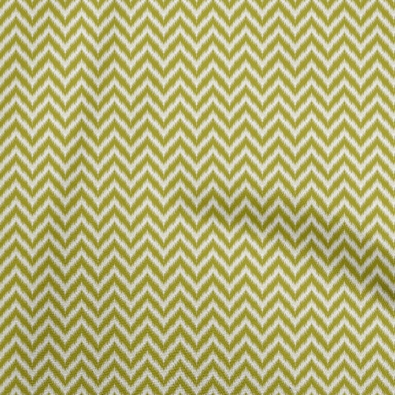 oneOone Georgette Viscose Lime Green Fabric Asian Ikat Chevron Dress Material Fabric Print Fabric By The Yard 42 Inch Wide