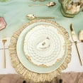 thumbnail image 4 of Lot de 12 Assiettes de Charge Dorées, Assiettes Rondes en Plastique de 12,7 Pouces pour Récif avec Motif de Récif de Flore pour Décoration de Mariage, Souper et Fête, 4 of 7