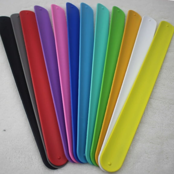 OFFIGAM 12Pcs Silicone Slap Bracelets Assorted Colors Gentle on for Rewards