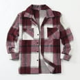 thumbnail image 4 of Dovford Men's Flannel Shirts Casual Button Down Plaid Shirt Jacket Long Sleeve Fleece Shacket with Pockets, 4 of 4