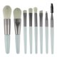 thumbnail image 1 of Xiao Hua Juego de 8 brochas de maquillaje, mini brochas de maquillaje para viaje, brochas cosméticas para rostro, base, rubor, sombra de ojos (verde), 1 of 3