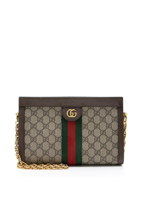 Pre-Owned Gucci GG Supreme Ophidia Medium Chain Shoulder Bag