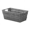 thumbnail image 2 of WHITMOR INC Rattique Small Shelf Storage Tote, Gray, 11.42 x 6.5 x 4.53-In. 6500-2712-GREY, 2 of 2
