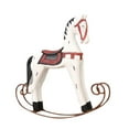 thumbnail image 1 of Wooden Crafts Rocking Horse Figurine Collectible Ornament Wedding Home Decor , White, 1 of 8